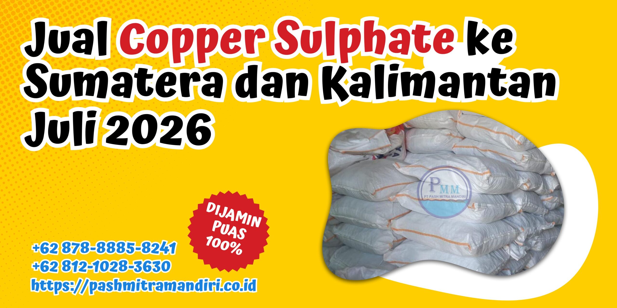 Jual Copper Sulphate ke Sumatera dan Kalimantan Juli 2026