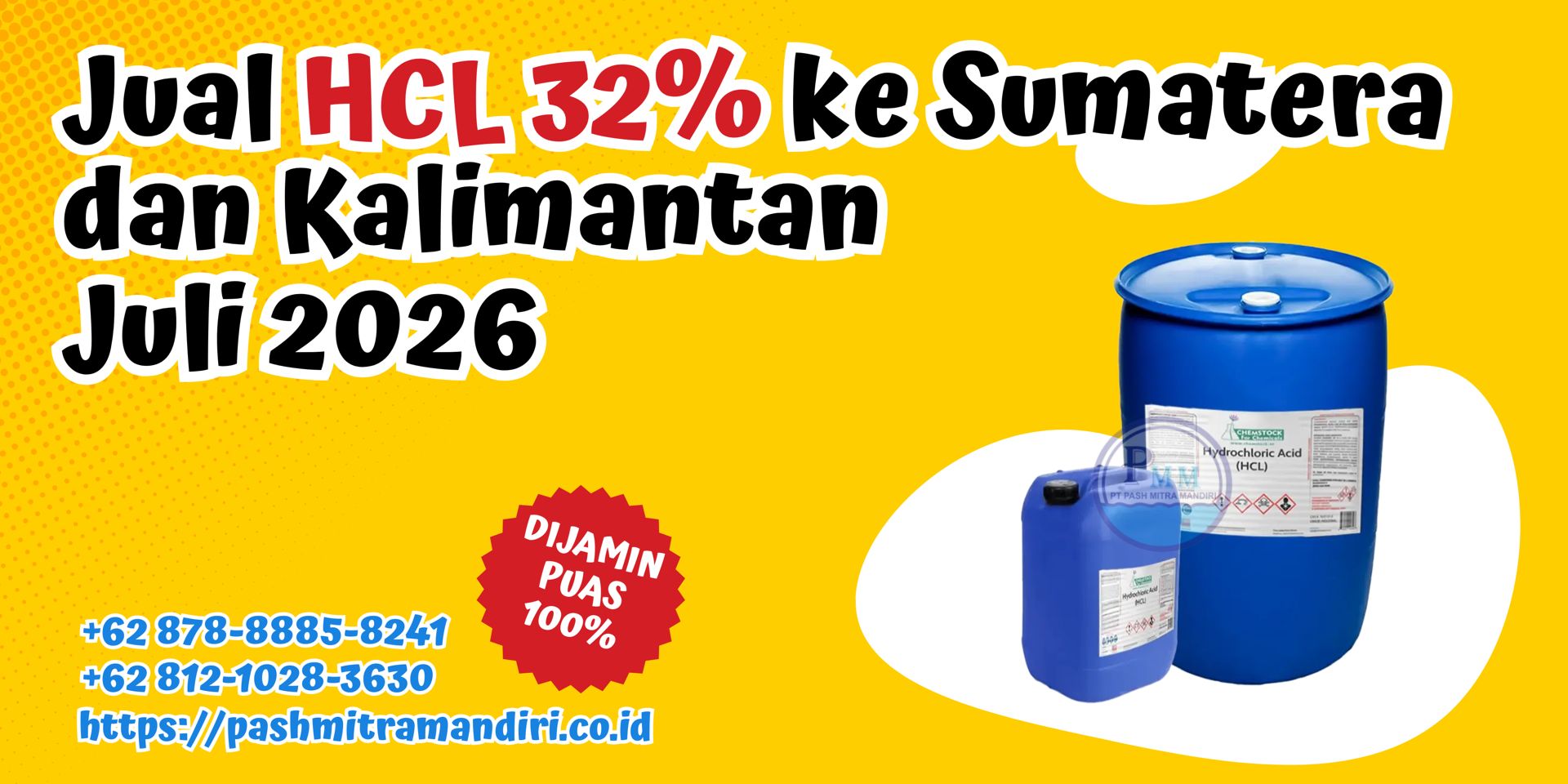Jual HCl 32% ke Sumatera dan Kalimantan Kebutuhan Industri yang Terus Meningkat di Juli 2026