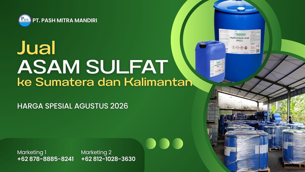 Jual Asam Sulfat ke Sumatera dan Kalimantan Agustus 2026