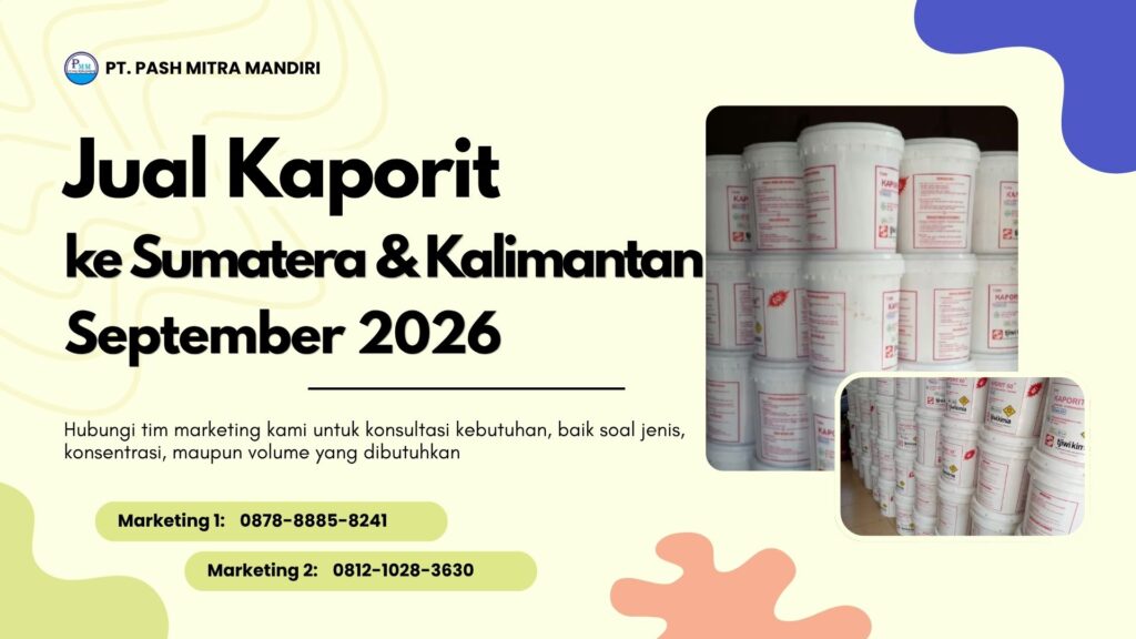 Jual Kaporit ke Sumatera dan Kalimantan September 2026, Harga Khusus dan Stok Siap Kirim