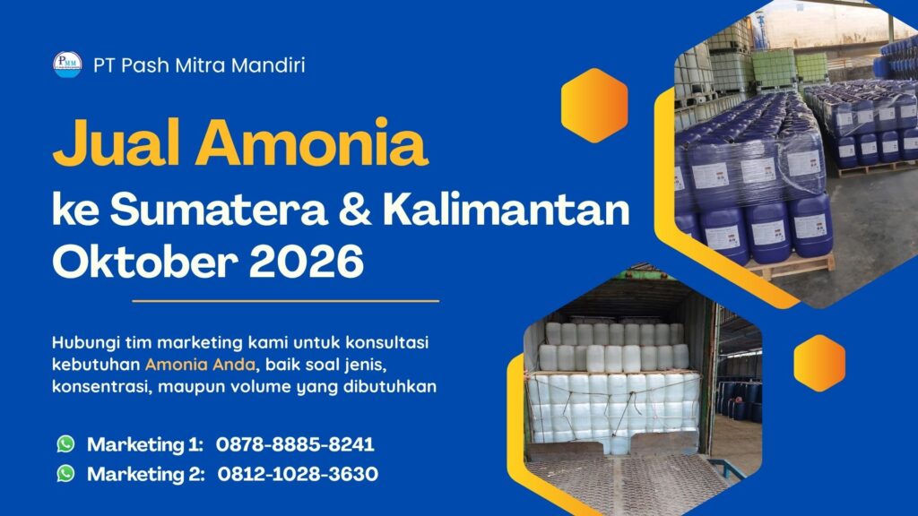 Jual Amonia ke Sumatera dan Kalimantan Oktober 2026