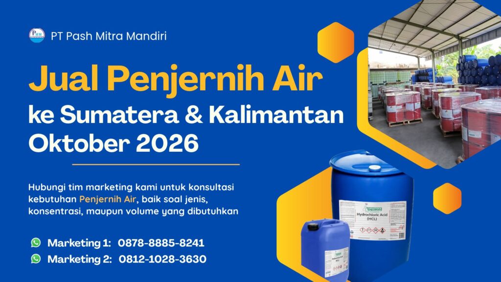 Jual Penjernih Air ke Sumatera dan Kalimantan Oktober 2026